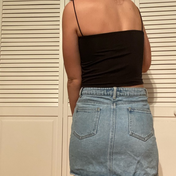 Light Wash Jean Skirt - Picture 2 of 5